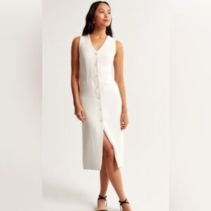 Abercrombie Women's The A&F Mara Vest Midi white Size Small